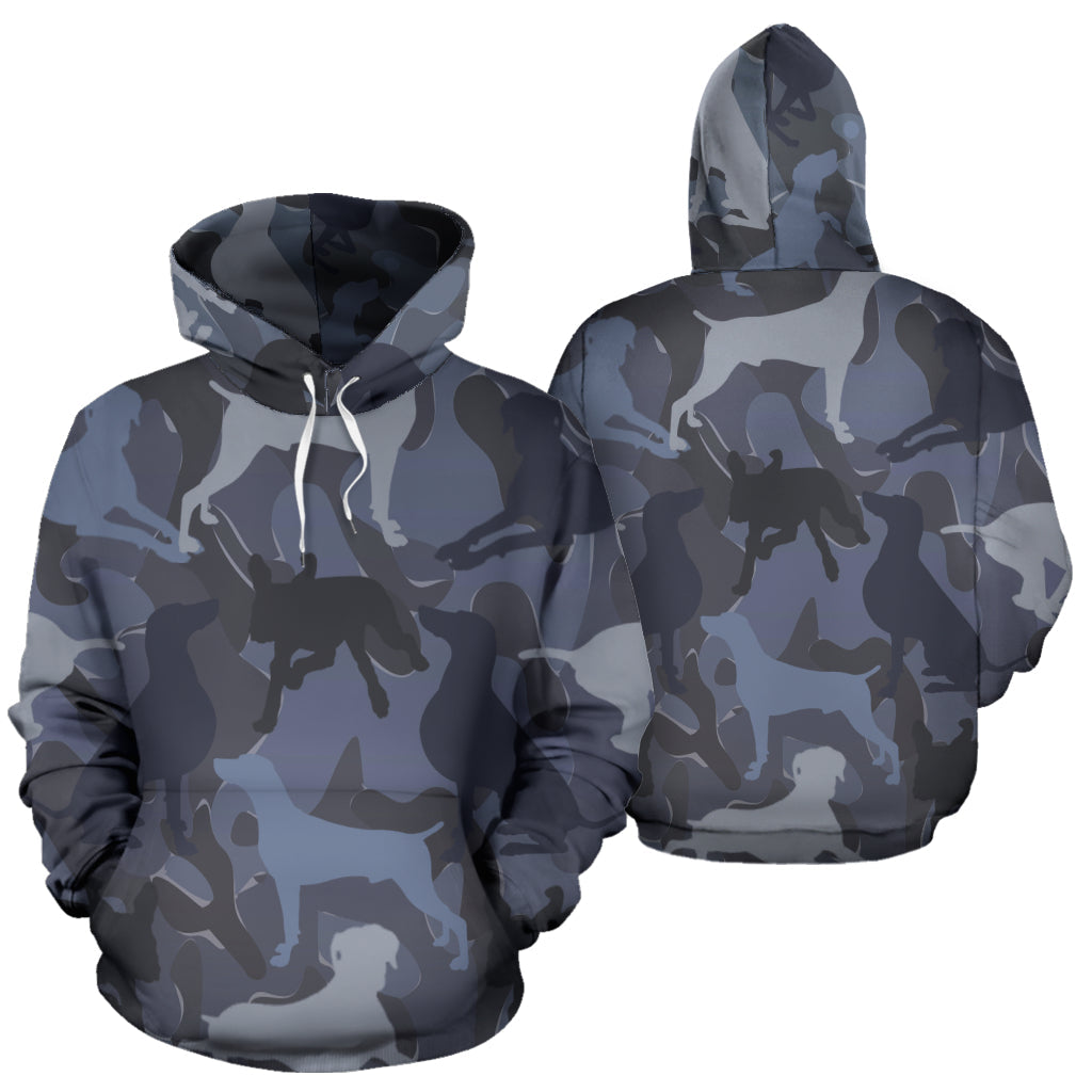 Weimaraner Dark Blue Hoodie