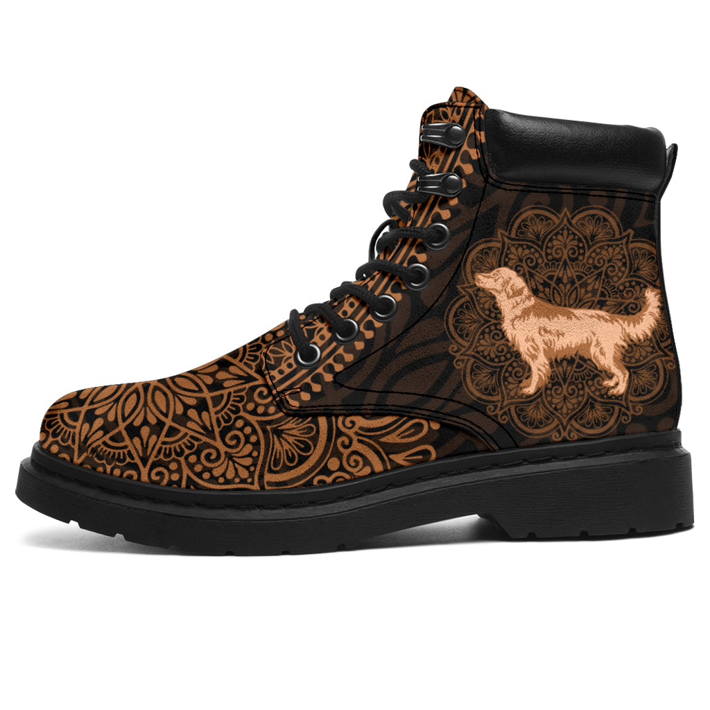 Golden Retriever Mandala Boots