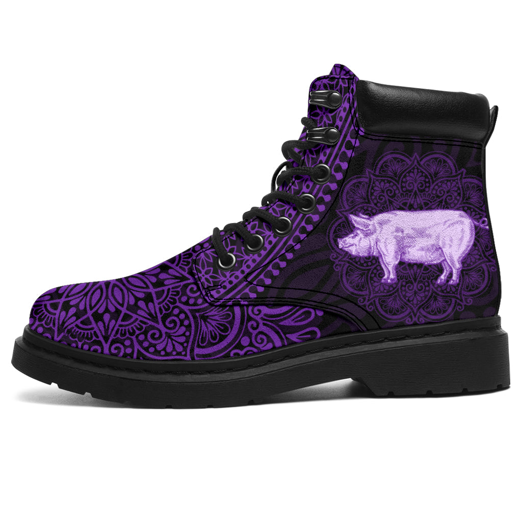 Pig Mandala Boots