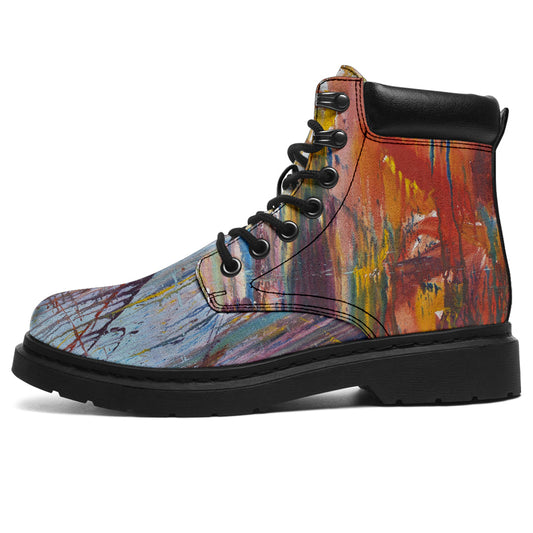 Drizzled All Season Boots from Expressionistic Fine Art Painting - Top Content | POD Collection | Free Shipping