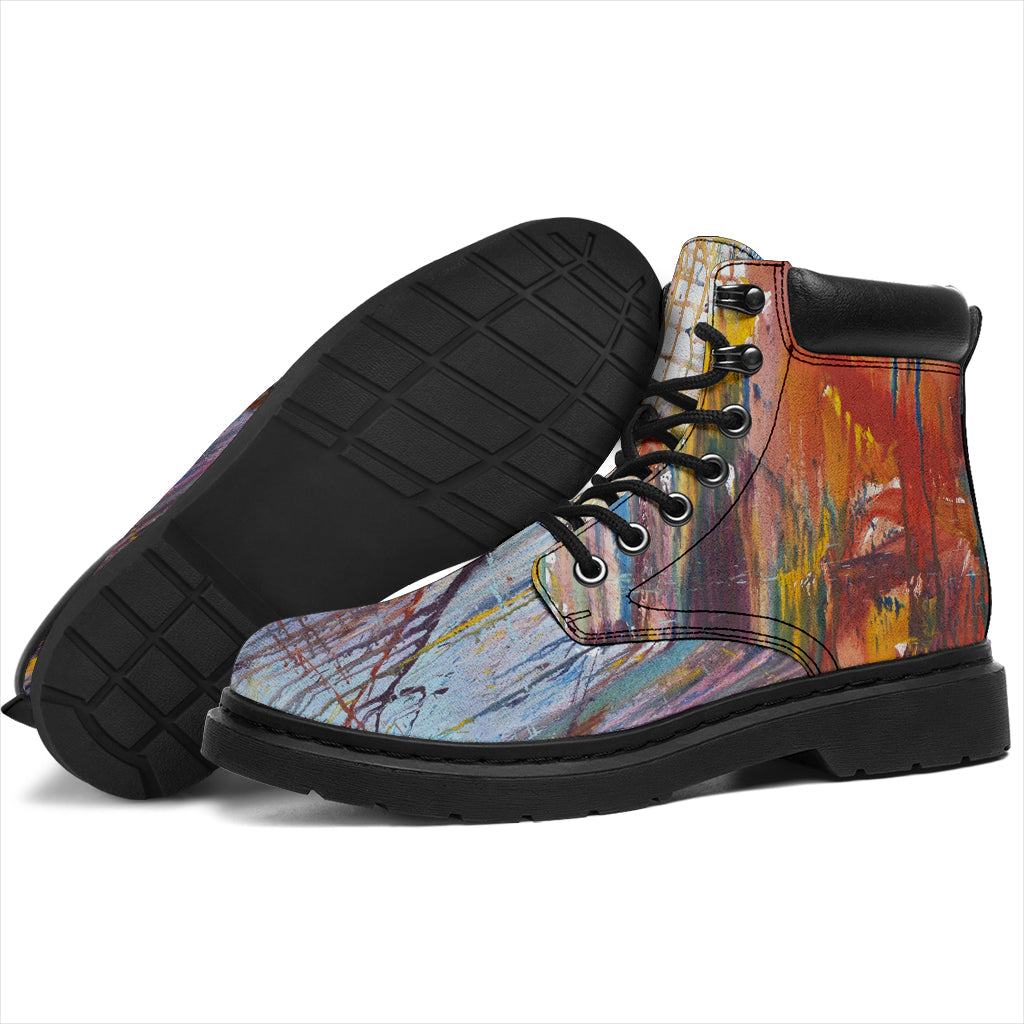 Drizzled All Season Boots from Expressionistic Fine Art Painting - Top Content | POD Collection | Free Shipping