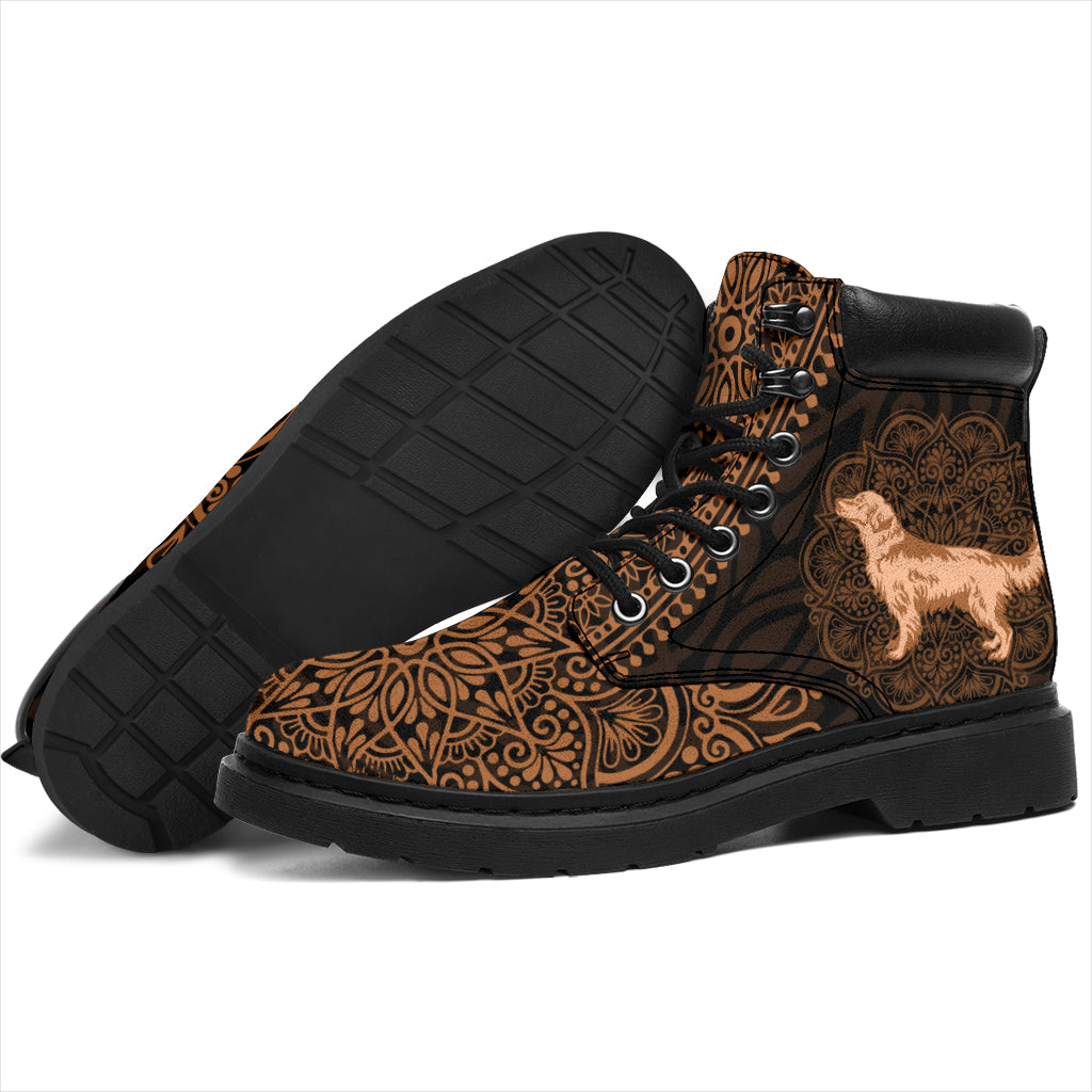 Golden Retriever Mandala Boots