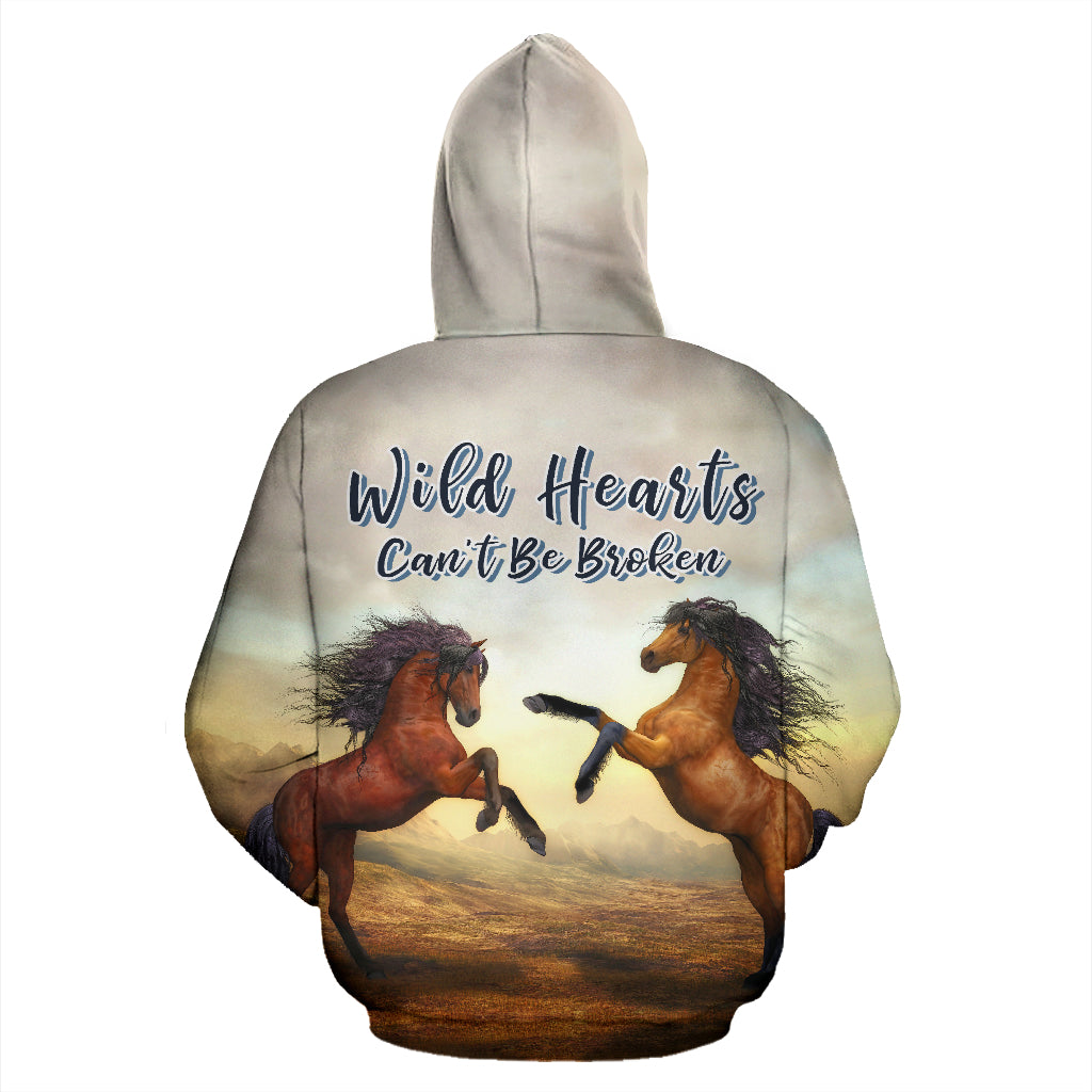 Wild Hearts Can't Be Broken All Over Print Zip-Up Hoodie