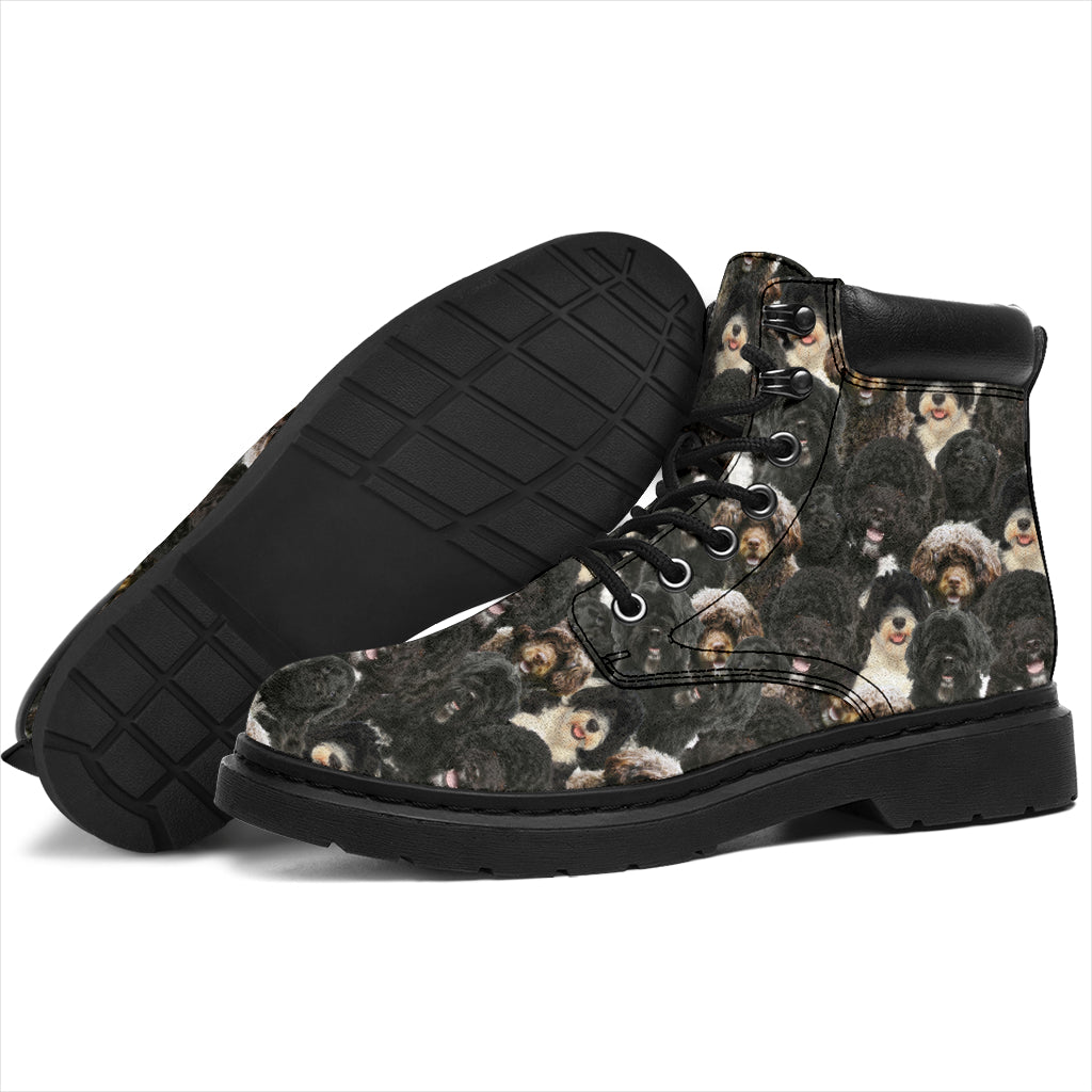 Portuguese Water Dog Full Face Boots