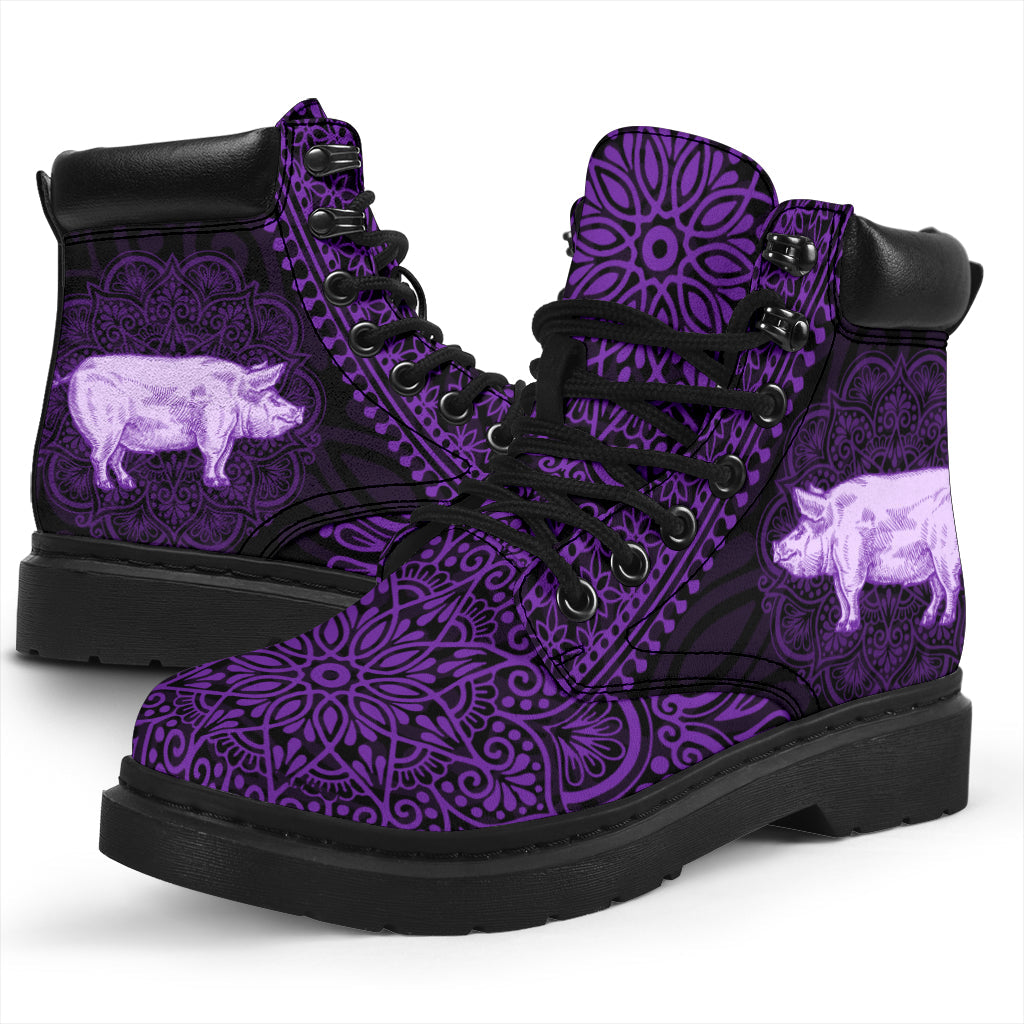Pig Mandala Boots