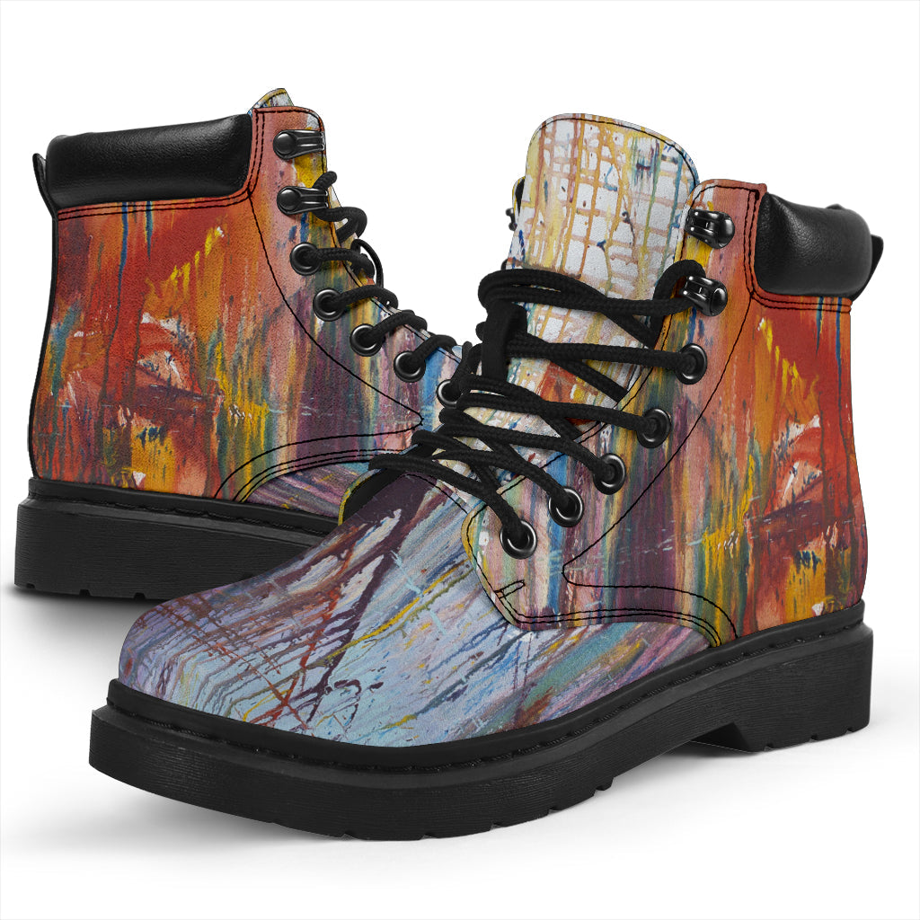 Drizzled All Season Boots from Expressionistic Fine Art Painting - Top Content | POD Collection | Free Shipping