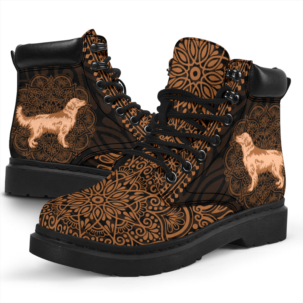 Golden Retriever Mandala Boots