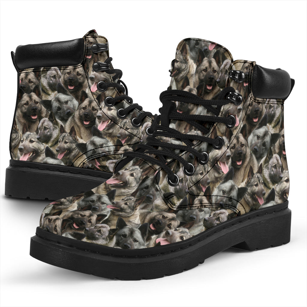 Norwegian Elkhound Full Face Boots