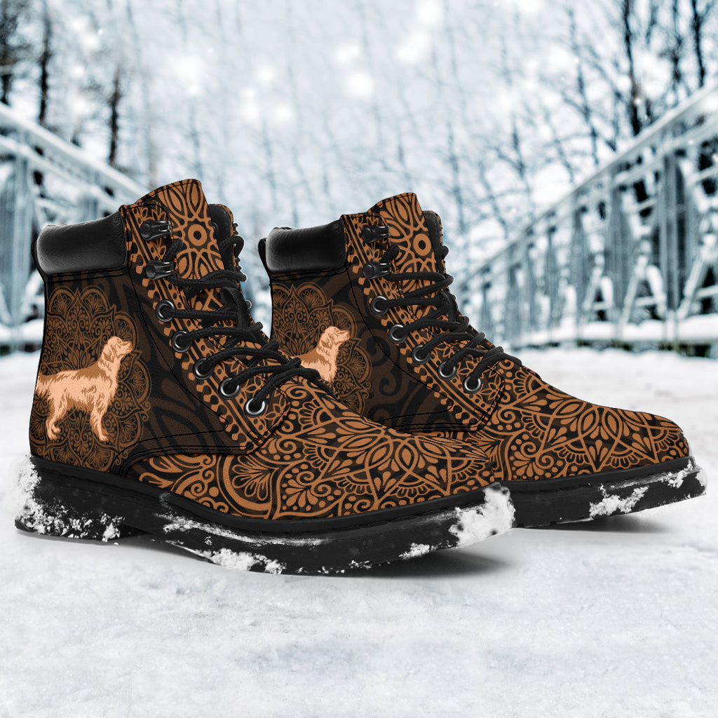 Golden Retriever Mandala Boots
