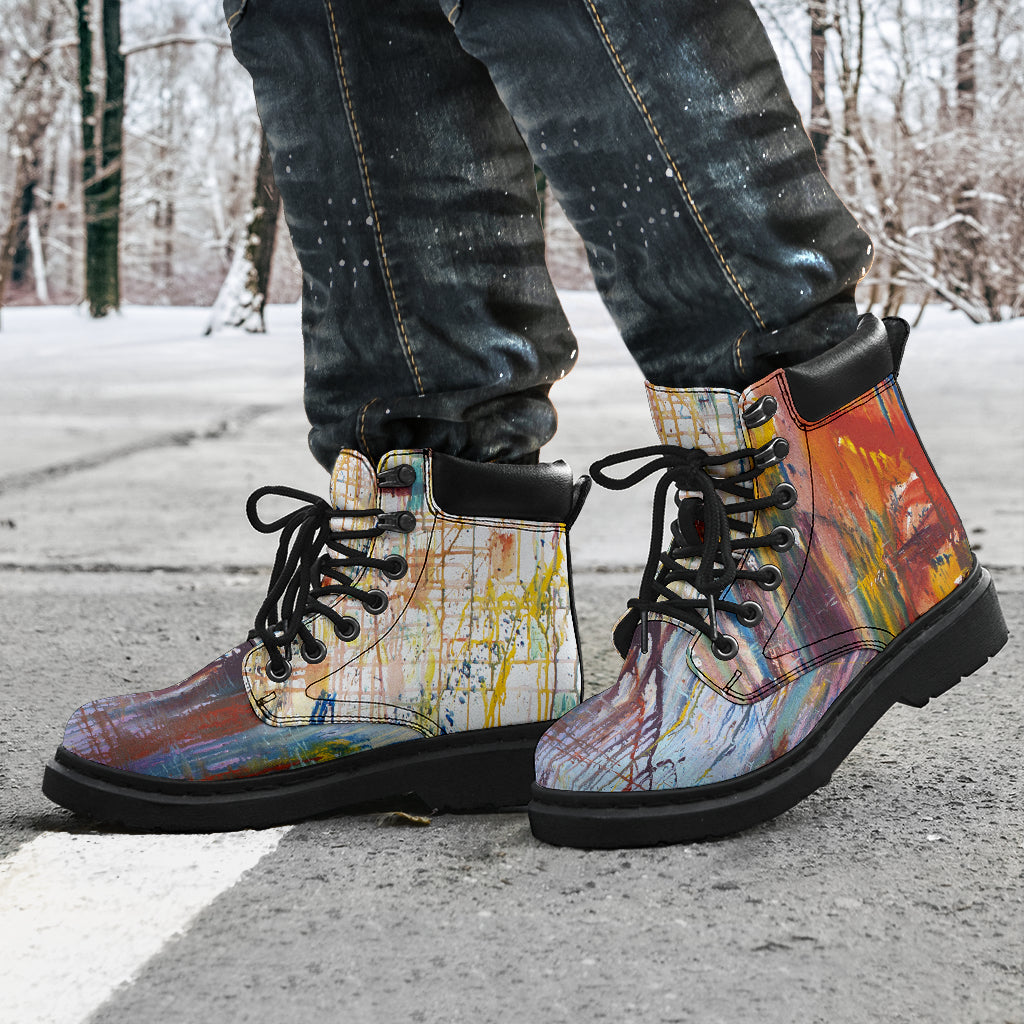 Drizzled All Season Boots from Expressionistic Fine Art Painting - Top Content | POD Collection | Free Shipping