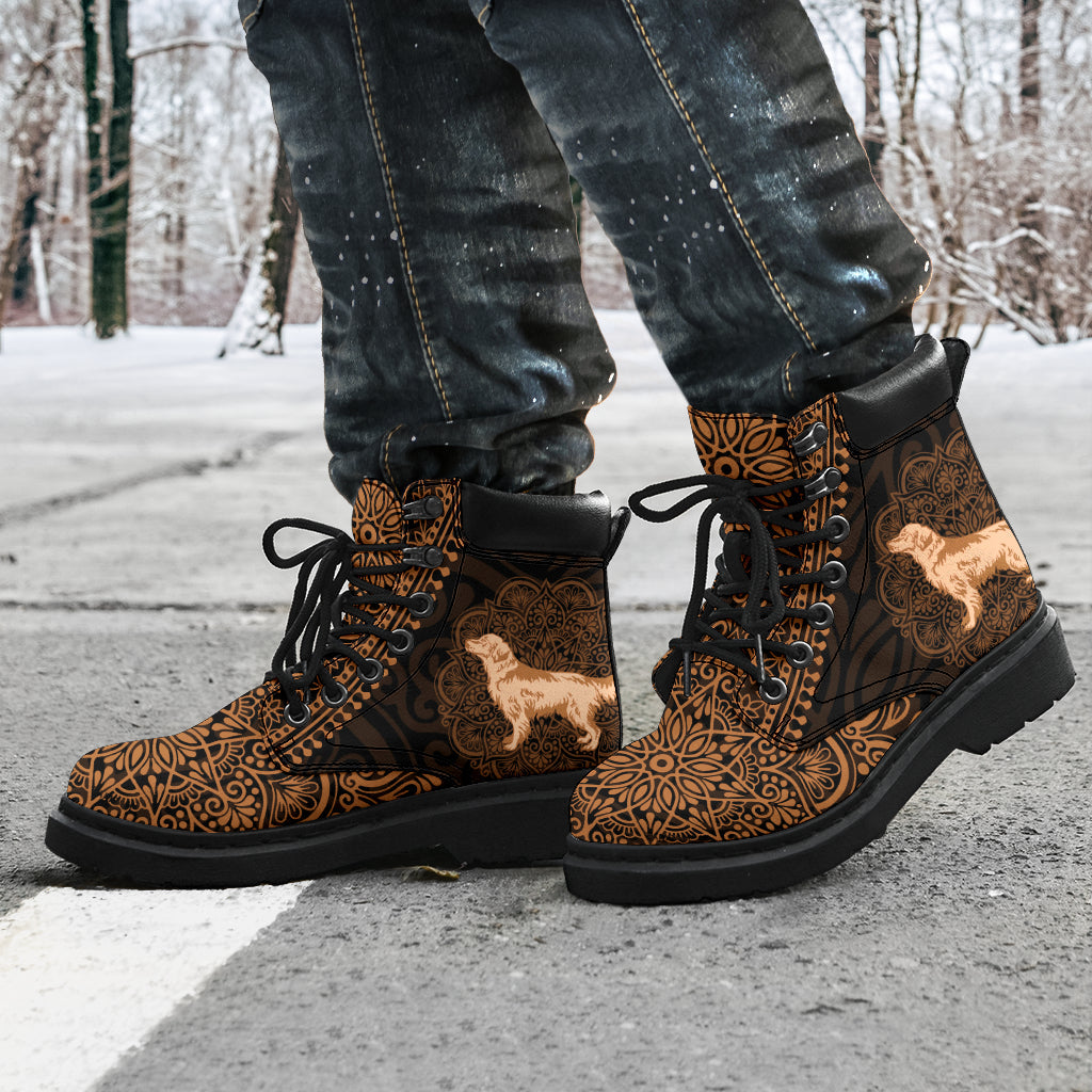 Golden Retriever Mandala Boots