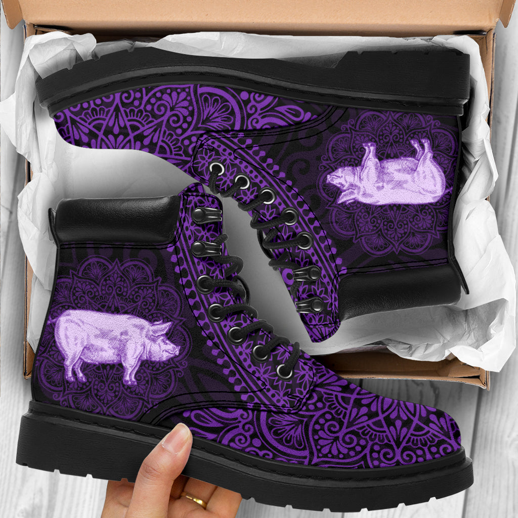 Pig Mandala Boots