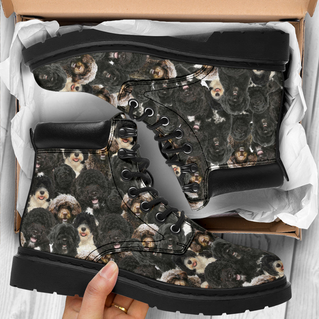 Portuguese Water Dog Full Face Boots