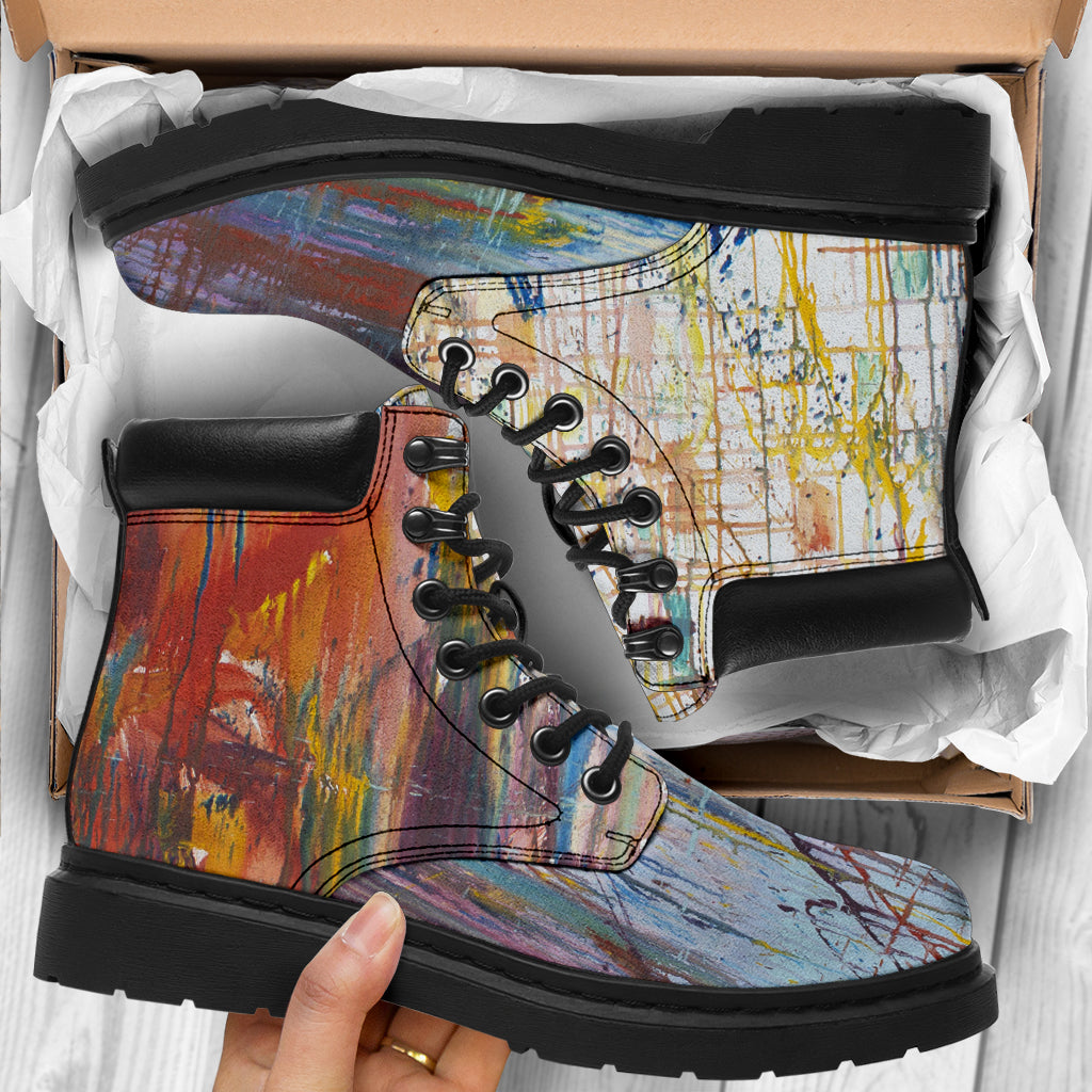 Drizzled All Season Boots from Expressionistic Fine Art Painting - Top Content | POD Collection | Free Shipping
